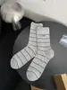 Calcetines de Primavera y Verano para Mujer, Calcetines de Algodón Finos y Súper Cómodos, Estilo Coreano Rayados Transpirables Casuales Versátiles de Media Pantorrilla