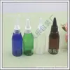Botella de 60ML azul, blanca y marrón con tapa de punta, botella de pegamento con boquilla de punta, botella de aceite de 60ML con tapa de punta, botella de tinta con tapa de punta, botella de cuello largo con tapa de punta