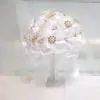 120 produtos de casamento noiva de casamento dama de honra segurando flor rosa simulação segurando flor casamento mori buquê flor de seda