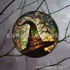 Apanhador de Sol de Acrílico de Halloween Aranha Abóbora Morcego Decoração de Jardim Pingente Atacado em Estoque