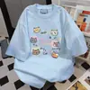 Camiseta de Manga Corta con Estampado de Dibujos Animados Estilo Japonés Fresco Graffiti 2026 Verano Nuevo Casual Holgado Vintage Top