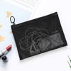 Bolsa de Almacenamiento para Viaje Bolsa de Almacenamiento para Cosméticos Bolsa de Almacenamiento Portátil Bolsa de Cosméticos de Malla Negra Imprimible