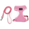 Arnés de Pecho para Mascotas con Cordón de Ajuste Malla Transpirable Cuerda para Caminar Gato Chaleco Cómodo Set de Cuerda de Tracción para Salir con Gato