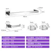 Juego Popular de Toallero de Acero Inoxidable Transfronterizo, Anillo para Toalla Cuadrado, Colgador de Ropa de Pared para Baño, Portarrollos de Papel