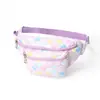 Riñonera de Pecho Arcoíris Infantil Transfronteriza, de Aspecto Elegante, Bolsa de Almacenamiento Impresa de Gran Capacidad, Mini Riñonera Portátil para Exteriores con Tema de Amor