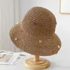 Sombrero de Sol Fresco Estilo Verano, Sombrero de Paja para Mujer, Sombrero Versátil de Verano, Moda Casual Tejido Calado Estilo Coreano Sombrero Transpirable