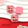 Superficie brillante de dibujos animados Rojo Rosa Caballo de Troya Oso Fresa Serie Accesorios de resina DIY Carcasa de teléfono móvil Pasador Caja de almacenamiento Pegatinas para vaso de agua