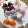 Sutiã Cruzado Feminino, Sem Aro, Sutiã Push-Up Vermelho Peça Única, Sutiã Sexy Sem Costura para Seios Pequenos