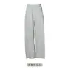 Pantalones Casuales de Pierna Ancha, Tiro Alto, Corte Delgado, con Capas de Aire, Versátiles, Cómodos, Alta Elasticidad, Transpirables, Pantalones para Mujer, Pantalones Curvos de Corte Delgado