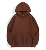 Sudadera con capucha gruesa de forro polar de cordero de 500 g de peso pesado transfronterizo, sudadera holgada de color sólido, sudadera de marca moderna de hombros caídos con forro polar