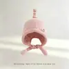 Nuevos gorros de punto con orejeras para otoño e invierno para bebés y niños pequeños, cálidos y elegantes, adecuados tanto para niños como para niñas, moda coreana y japonesa