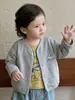 Jaqueta de Tricô de Primavera para Bebê Menino com Blusa Interna de Desenho Animado 1-3 Anos Meninos Roupa Estilosa Roupa de Exterior para Bebê 2