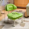 Banqueta Pequena Giratória com Rodas, Banqueta Baixa, Cadeira Preguiçosa Moderna com Encosto, Ferramenta Doméstica para Cuidado de Bebês, Banqueta Redonda com Rodas, Banco
