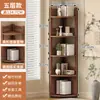 Nuevo Estante de Esquina Estilo Chino Estantería de Almacenamiento Gabinete de Esquina de Pared Multicapa Estante de Almacenamiento Gabinete de Esquina de Almacenamiento para Sala de Estar de Madera Maciza de Pie