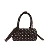 Bolso de Lunares de Moda 2026 Verano Nuevo Retro Francés Bolso de Hombro Cruzado Bolso de Mano con Personalidad a la Moda Bolso Cilíndrico