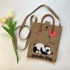 2024 Nuevo Bolso para Teléfono Móvil de Punto de Dibujos Animados Dopamina para Mujer Estilo Coreano Combinable Bolso de Hombro Bolso Cruzado Bolso de Mano de Punto