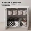 Portavasos de Escritorio Gabinete de Almacenamiento Apilable Estilo Italiano Taza de Café Bolsa de Té para Café Gabinete de Almacenamiento de Múltiples Niveles Estante de Almacenamiento Compartimentado