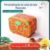 Lata de bolo lunar, embalagem personalizada de caixa de folha de flandres para bolo lunar de meio do outono, caixa de presente de bolo lunar de camada dupla, caixa de embalagem personalizada