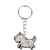 Colgante de Unicornio Lindo Dibujo Animado Caballo Pequeño Llavero de Bolsa Adorno Colgante PVC Goma Blanda Decoración de Llavero Colgante Pequeño