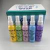 Atacado de fábrica frasco colorido frasco transparente 60ml spray limpador de óculos solução de limpeza pode ser personalizado logotipo solução de cuidado