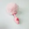 Bola de Pelo de Cola de Conejo Tapón Anal de Metal Sm Juego de Rol Entrenamiento de Restricción Juguetes Alternativos Juguetes Sexuales
