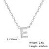 Collar de Acero Inoxidable 304 con Colgante Pequeño Soldado de 26 Letras Chapado en Oro Real de 18 Quilates, No se Desvanece, Joyería de Venta Caliente