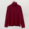 Suéter de Cashmere Gola Alta Pulôver Tricô para Mulheres Inverno Novo Solto Mangas Caídas Suéter Waffle Engrossado Atacado