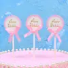 Inserto para bolo cartão de decoração de bolo cartão de bênção manuscrito em branco para bolo de aniversário Pacote com 3