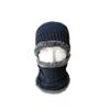 Chapéu Masculino Outono e Inverno Lã Tricotado Pulôver Touca forrado com lã Chapéu Espesso Gola de Malha Duas Peças Chapéu Tricotado Comércio Exterior