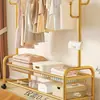 Perchero simple de estilo nórdico para uso en interiores en el dormitorio, engrosado y reforzado, móvil, de pie, perchero vertical