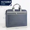 Bolsa Portadocumentos Portátil de Gran Capacidad con Cremallera para Conferencia de Lona Oxford para Negocios, Maletín Impermeable para Hombres