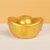 Adorno Qi Qi Fortuna Yuanbao Artesanía de Resina Yuanbao Realista de Oro Sólido Decoración Regalo