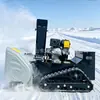 Exportación de barredora de nieve con orugas controlada remotamente transfronteriza, máquina quitanieves a gasolina, equipo para despejar nieve en huertos y granjas en el extranjero