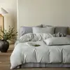 Juego de Ropa de Cama Jacquard Lavado de Alta Gama de 60 Hilos, Cuatro Piezas, Sábana Bajera de Algodón Puro, Funda de Edredón, Juego de Cama de Tres Piezas, Estilo para Todas las Estaciones