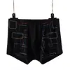 Roupa Íntima Masculina Modal Transfronteiriça, Cor Sólida com Estampa Geométrica, Confortável e Respirável, Tamanho Grande, Corte Solto, Boxer Brief