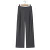 Pantalones de Traje Anchos de Pierna Ancha con Cintura Alta, Drapeados, de Reloj de Arena, Tallas Grandes Runqi 8872 Pantalones Largos de Traje para Primavera y Otoño