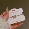 Pulsera Mariposa de Cobre Chapado en Oro de 14K con Microincrustaciones de Diamante 2024 Verano Exquisita Joyería Pequeña Estilo Hada Cuerda de Mano