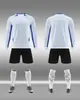 Novo Conjunto de Uniforme de Futebol de Manga Longa para Adultos e Crianças, Uniformes de Treinamento para Competição Esportiva de Futebol