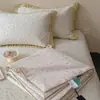 Colcha de Verano Estilo Coreano Tencel Modal, Lavable a Máquina, Colcha Fina de Doble Aire Acondicionado, Cubre Cama Acolchado, Juego de Tres Piezas