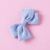 Pinza para el pelo de algodón Jacquard con relieve de 17 colores para niños, Pinza con borde de nudo lindo para bebé niña, Pinza para flequillo de niña
