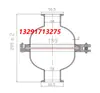 Filtro de Instalación Rápida de Acero Inoxidable 304 Tipo Abrazadera Esférica Filtro de Paso Recto Malla Filtrante de Grado Sanitario