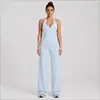 Conjunto de Chaleco de Yoga Cruzado con Cuello Halter y Escote en V con Copas Extraíbles, Chaleco Deportivo con Hermoso Diseño en la Espalda, Conjunto de Ropa Casual para Fitness y Yoga