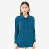 Blusa plisada de manga larga Miyake, camisa lisa simple para mujer, estilo coreano, holgada, nueva 2026, Tencel, de un solo botón, ropa para mujer