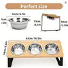 Estação de Alimentação para Pets com Suporte de Tigela Grande, Proteção da Coluna Cervical para Gatos, Suporte de Tigela para Ração de Cachorro Anti-Derramamento