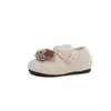 Zapatos Peludos de Moda para Niñas con Algodón Adicional para Calidez Zapatos de Algodón 2026 Otoño/Invierno Nuevas Llegadas Zapatos de Princesa con Moño para Bebé Venta al por Mayor
