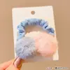 Cuerda para el pelo de felpa linda para niños y niñas, estilo coreano, no daña el pelo, para coleta, goma elástica de alta elasticidad
