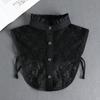 Colarinho falso feminino, camisa de renda branca, para outono e inverno, acessórios de decoração de trabalho, colarinho falso