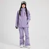 Llegada Nueva Invierno 2024 Traje de Esquí para Mujer Tabla Única Cortavientos Impermeable Algodón Cálido Ropa de Esquí Conjunto de Pantalones para Hombre