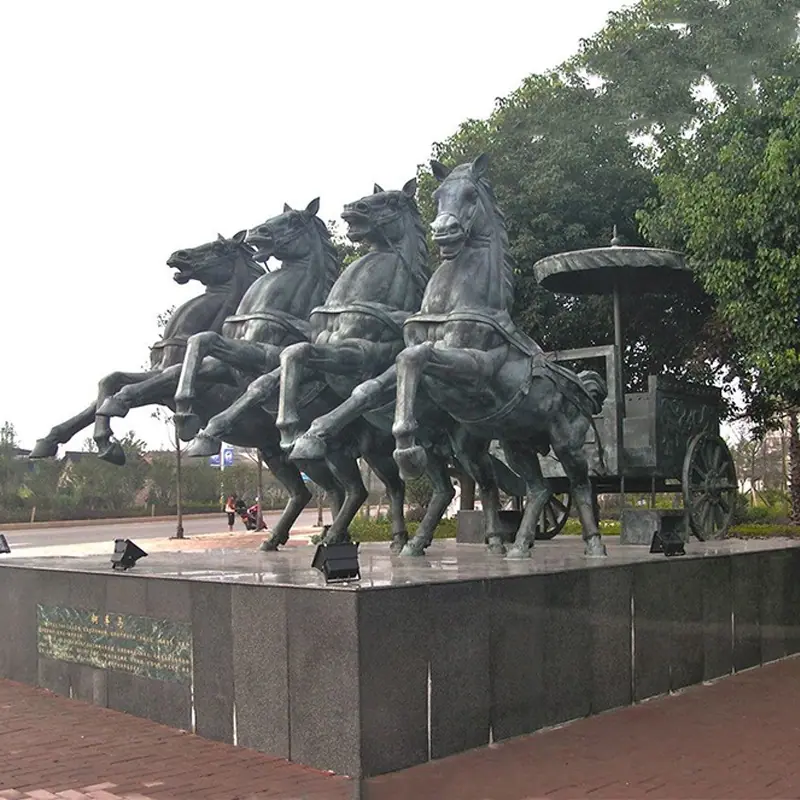 铜马雕塑  黄铜马雕塑 纯铜马 仿古青铜奔马景观摆件 铜马雕
