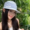 Turbante de Cuadros con Lazos para Mujer, Verano Delgado Transpirable Moda Versátil para Adelgazar la Cara Gorra de Béisbol con Protección Solar